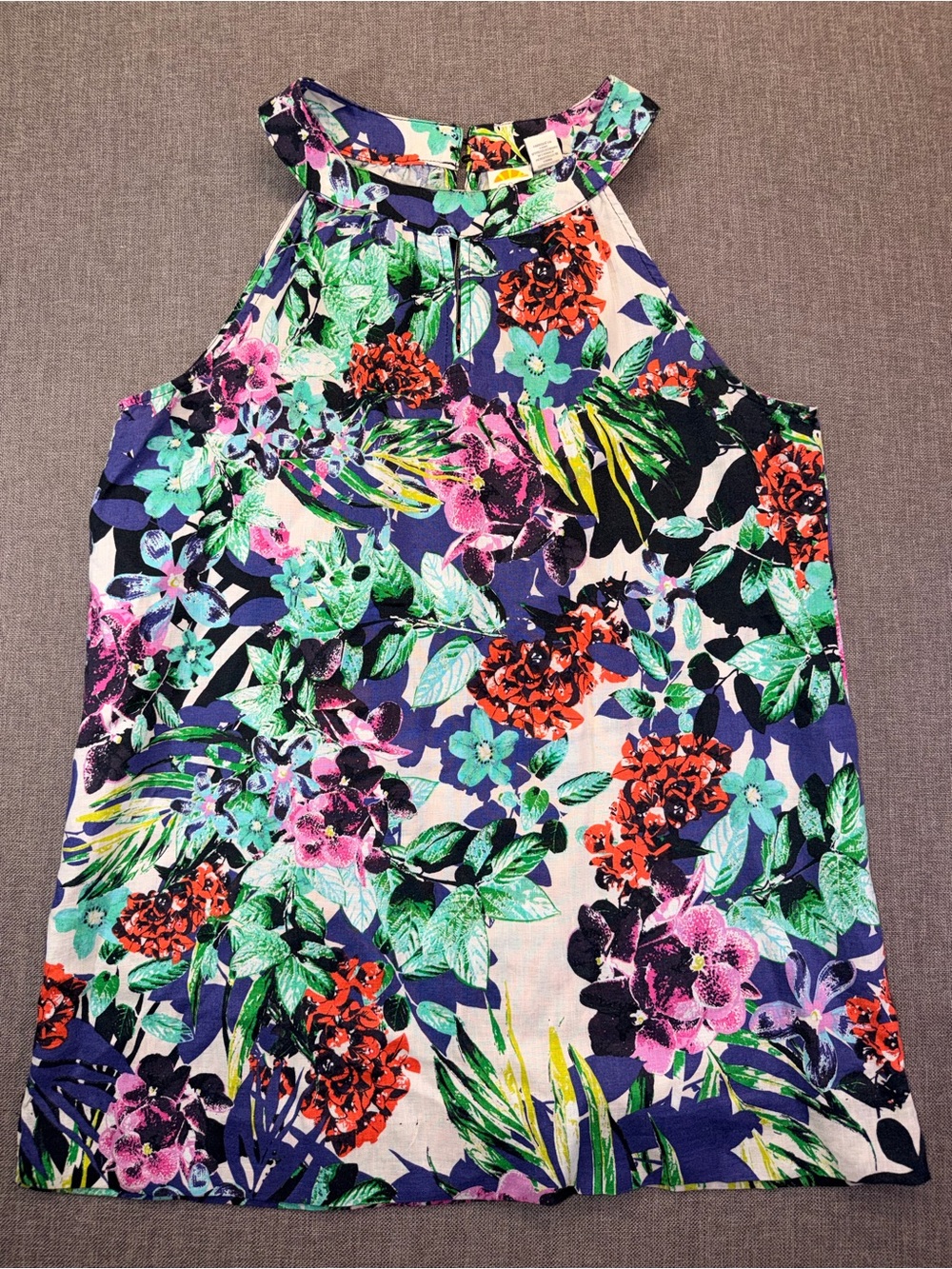 C&C California Floral Halter Top in Green, Purple, Pink, Red, Navy Top Size 12